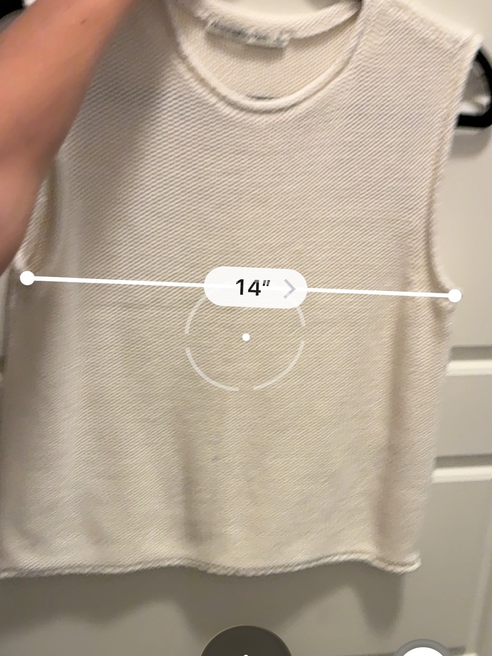 Abercrombie & Fitch rollneck Cream Knit Sleeveless Top - Picture 5 of 6